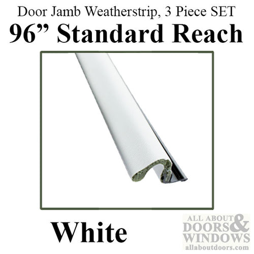 Door Jamb Weatherstrip, 96 inch Standard, 3 Piece SET, Choose Color - Door Jamb Weatherstrip, 96 inch Standard, 3 Piece SET, Choose Color