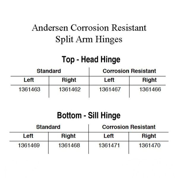 Andersen Sill Hinge Left-Hand Egress Split-Arm Sill Hinge 20 Inch Stainless Steel For Windows From 1966 To Present - Andersen Sill Hinge Left-Hand Egress Split-Arm Sill Hinge 20 Inch Stainless Steel For Windows From 1966 To Present
