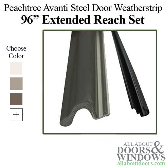 Peachtree Avanti Q-Lon Weatherstrip Complete Single Steel Door Kit - 96" Length Extended Reach