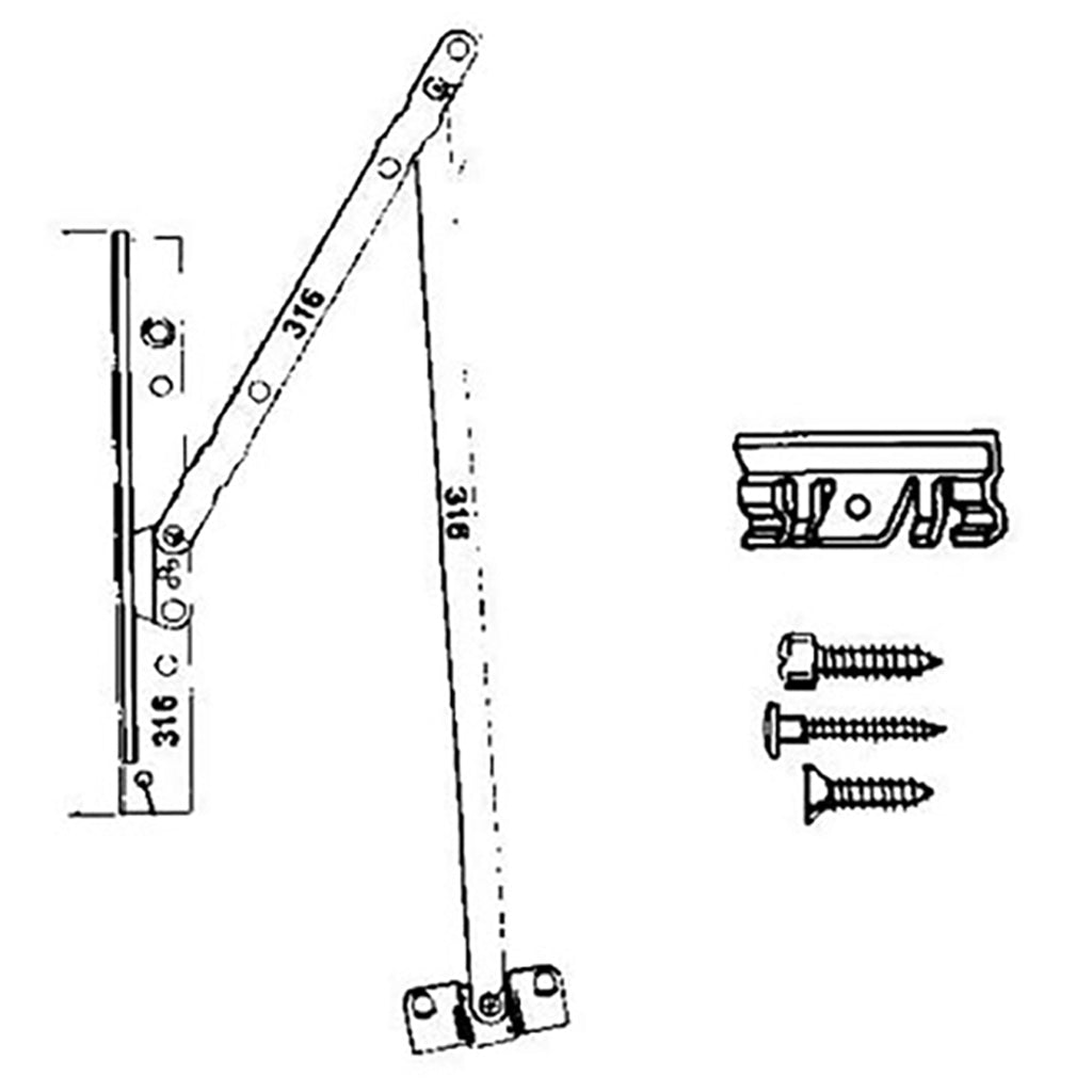 Hinge Pack, Perma-Shield Awning AN, 39