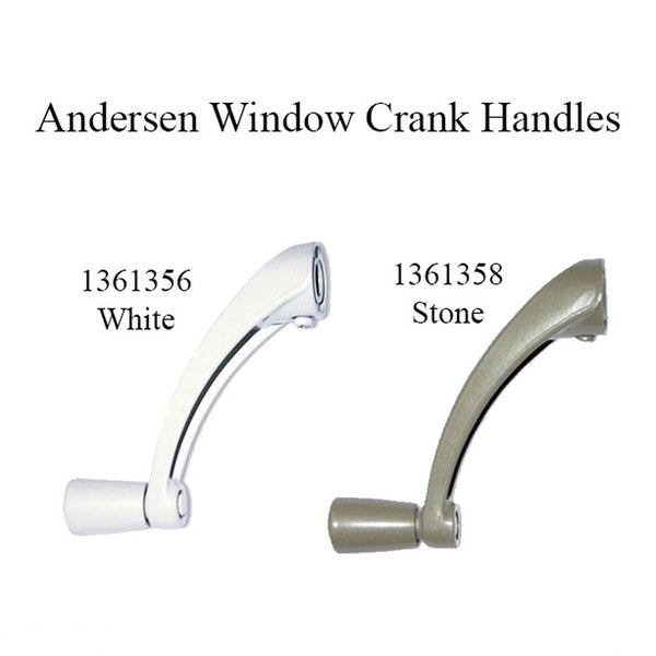 Andersen Classic Series Operator Handle 400 Series Crank Handle in White 1995 to Present - Andersen Classic Series Operator Handle 400 Series Crank Handle in White 1995 to Present
