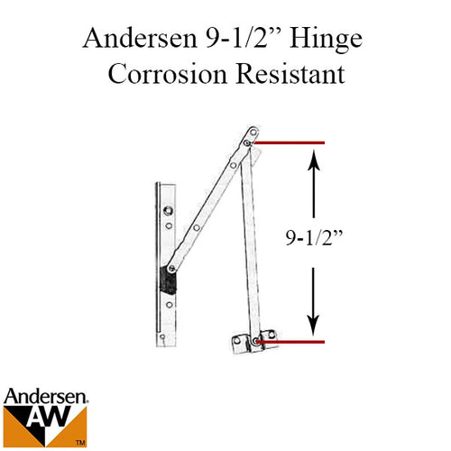 Andersen Awning 9-1/2 Hinge, High Corrosion Resistant - Andersen Awning 9-1/2 Hinge, High Corrosion Resistant