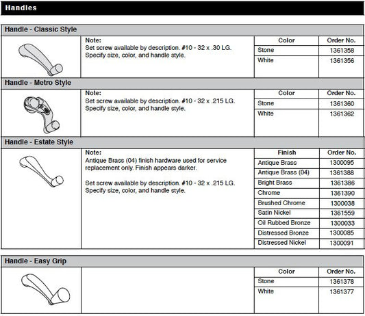 Andersen Perma-Shield Casement Window Crank/Handle - Easy Grip - Estate Style - Brushed/Satin Nickel