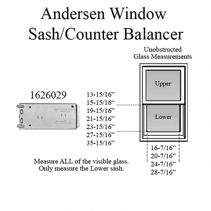 Andersen 637 Narroline Sash Balancer For 200 Series Narroline Window Sash Counter Balancer - Andersen 637 Narroline Sash Balancer For 200 Series Narroline Window Sash Counter Balancer