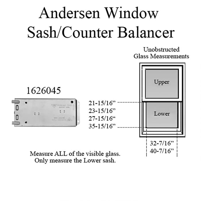 Andersen 200 Series Narroline Window Sash/Counter Balancer - 1133 - Andersen 200 Series Narroline Window Sash/Counter Balancer - 1133