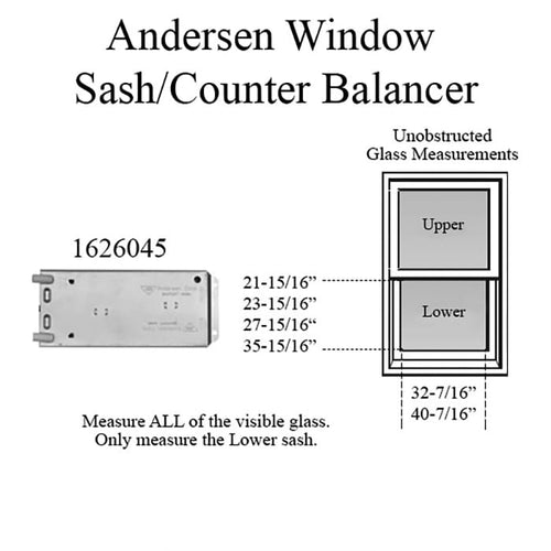 Andersen 200 Series Narroline Window Sash/Counter Balancer - 1133 - Andersen 200 Series Narroline Window Sash/Counter Balancer - 1133