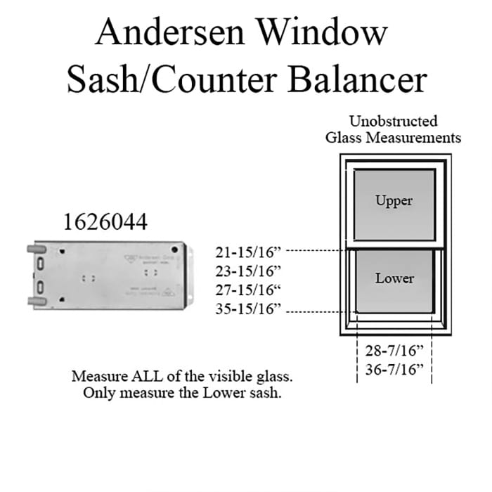 Andersen Windows - Perma-Shield Narroline Counter Balancer, # 1031 - Andersen Windows - Perma-Shield Narroline Counter Balancer, # 1031