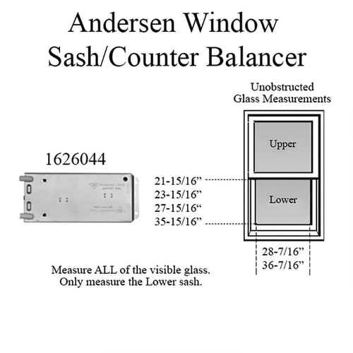 Andersen Windows - Perma-Shield Narroline Counter Balancer, # 1031 - Andersen Windows - Perma-Shield Narroline Counter Balancer, # 1031
