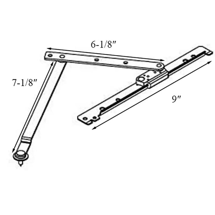 Unavailable - 20 Inch Enhanced Casement Hinge, Head, Right, 1995-1998 - Unavailable - 20 Inch Enhanced Casement Hinge, Head, Right, 1995-1998