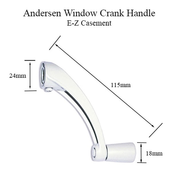 Andersen Classic Series Operator Handle 400 Series Crank Handle in White 1995 to Present - Andersen Classic Series Operator Handle 400 Series Crank Handle in White 1995 to Present