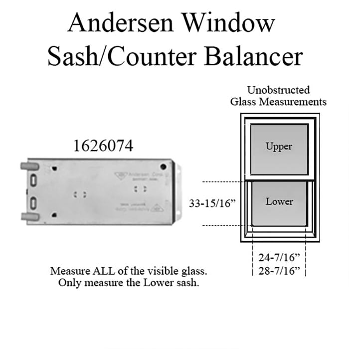 Andersen Window Sash Balance For 200 Series Narroline Window Sash Counter Balancer Left Hand 11L - Andersen Window Sash Balance For 200 Series Narroline Window Sash Counter Balancer Left Hand 11L