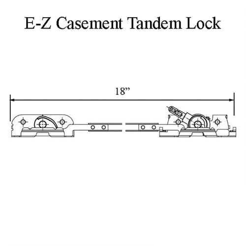 Andersen Perma-Shield Improved/E-Z Casement Lock - Tandem (Impact Resistant) - Left Hand - Andersen Perma-Shield Improved/E-Z Casement Lock - Tandem (Impact Resistant) - Left Hand