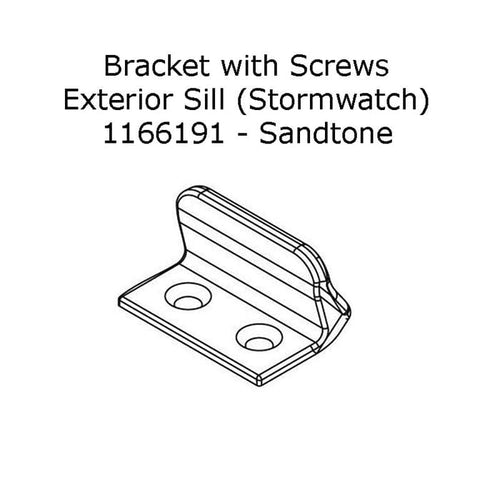 Andersen Exterior Sill Stormwatch Bracket w/ Screws - Sandtone - Andersen Exterior Sill Stormwatch Bracket w/ Screws - Sandtone