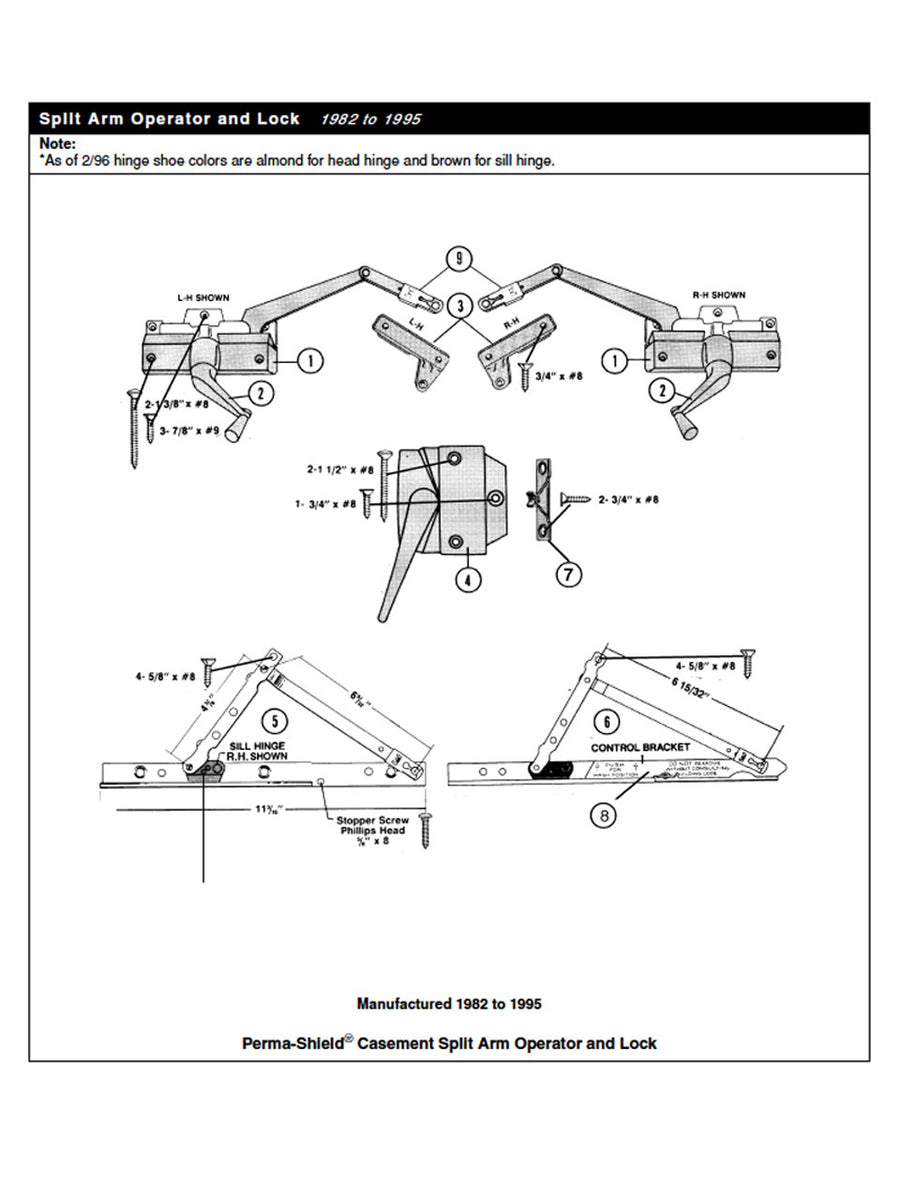 Andersen Window Split Arm Bracket With Stud Post Left Handed Bracket Perma Shield Casement Window Stone Bracket - Andersen Window Split Arm Bracket With Stud Post Left Handed Bracket Perma Shield Casement Window Stone Bracket