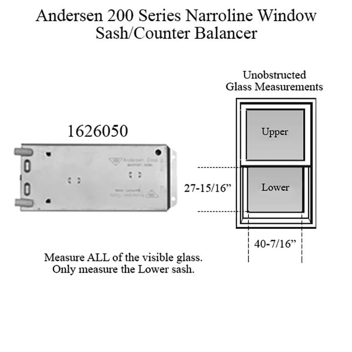 Andersen 200 Series Narroline Window Sash/Counter Balancer - 1331 - Andersen 200 Series Narroline Window Sash/Counter Balancer - 1331