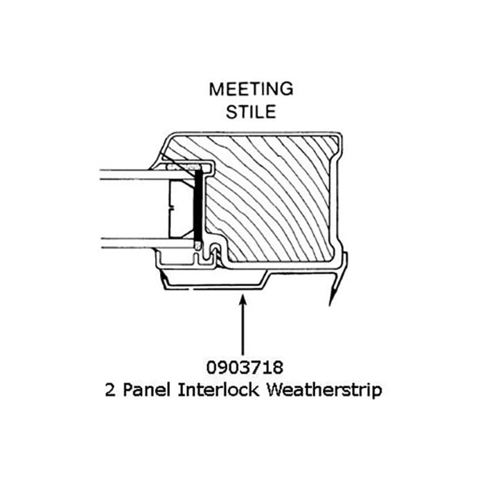 Andersen Perma-Shield Gliding Door Operating Weatherstrip, Meeting Stile - Sandtone - Andersen Perma-Shield Gliding Door Operating Weatherstrip, Meeting Stile - Sandtone