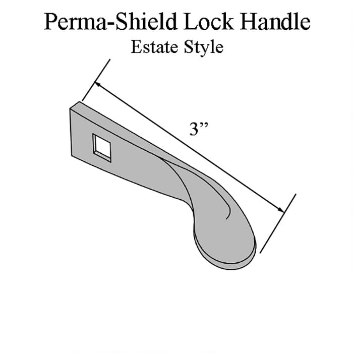 Andersen Perma-Shield Lock Handle, Estate Style - Satin Nickel - Andersen Perma-Shield Lock Handle, Estate Style - Satin Nickel