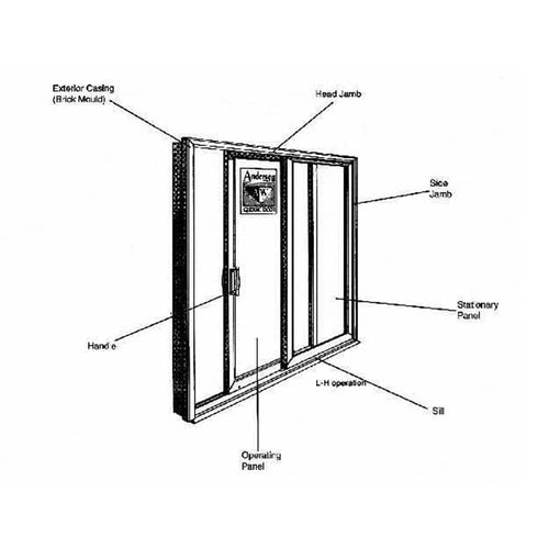 Interlock Weatherstrip, Operating Panel Meeting Stile, 2 or 3 Panel Wood Gliding Door - Tan - Interlock Weatherstrip, Operating Panel Meeting Stile, 2 or 3 Panel Wood Gliding Door - Tan
