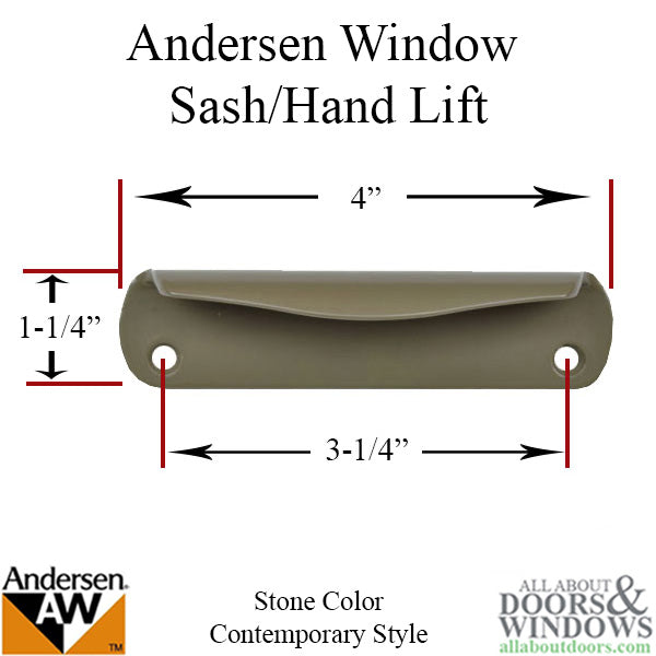 Andersen Contemporary Hand Lift, 200 Series (plastic ) - Stone - Andersen Contemporary Hand Lift, 200 Series (plastic ) - Stone