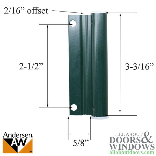 Andersen Upper Hinge Leaf For Screen Doors Forest Green - Andersen Upper Hinge Leaf For Screen Doors Forest Green