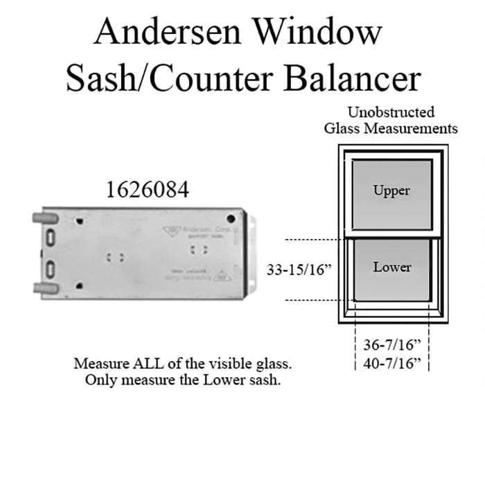 Andersen 200 Series Narroline Window Sash/Counter Balancer, Right Hand - 16R - Andersen 200 Series Narroline Window Sash/Counter Balancer, Right Hand - 16R