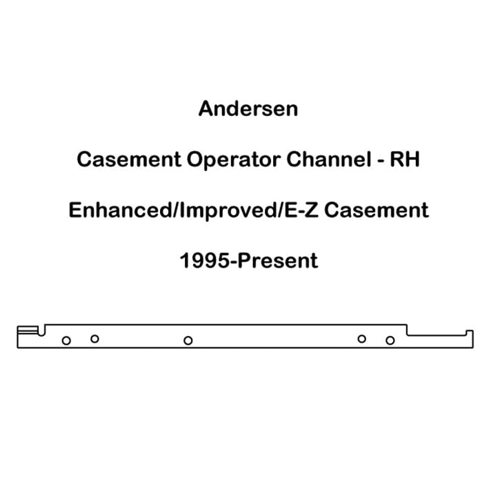 Andersen Window Straight Arm Operator Channel / Track, Straight Arm - R - Andersen Window Straight Arm Operator Channel / Track, Straight Arm - R