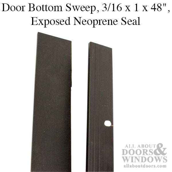 Door Bottom Sweep 3/16 x 1 x 48
