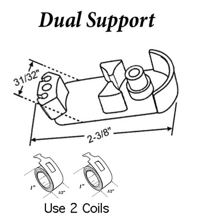 Support Cover, Dual Coil Spring, 1 inch Pocket - White - Support Cover, Dual Coil Spring, 1 inch Pocket - White