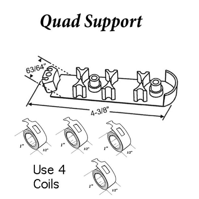 Support Cover, Quad Coil Spring, 1 inch Pocket - White - Support Cover, Quad Coil Spring, 1 inch Pocket - White