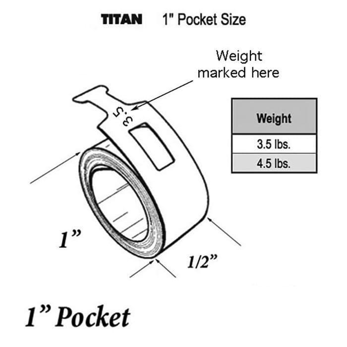 Coil Spring, 1/2 Constant Force  4.5 pound 1 inch Pocket - Coil Spring, 1/2 Constant Force  4.5 pound 1 inch Pocket