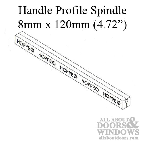 Spindle, 120mm for HLS 9000, 1-3/4