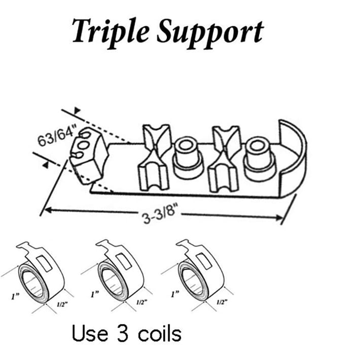 Support Cover, Triple Coil Spring, 1 inch Pocket - White - Support Cover, Triple Coil Spring, 1 inch Pocket - White