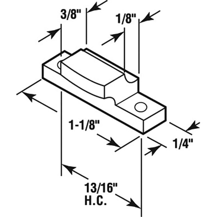 Bottom Glide - Sliding Windows, Glides / Guides - Nylon - Bottom Glide - Sliding Windows, Glides / Guides - Nylon