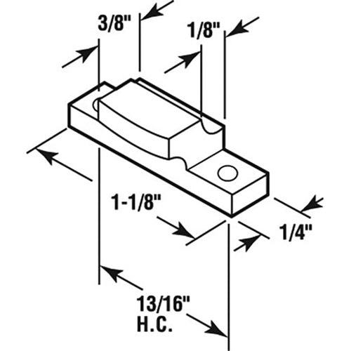 Bottom Glide - Sliding Windows, Glides / Guides - Nylon - Bottom Glide - Sliding Windows, Glides / Guides - Nylon