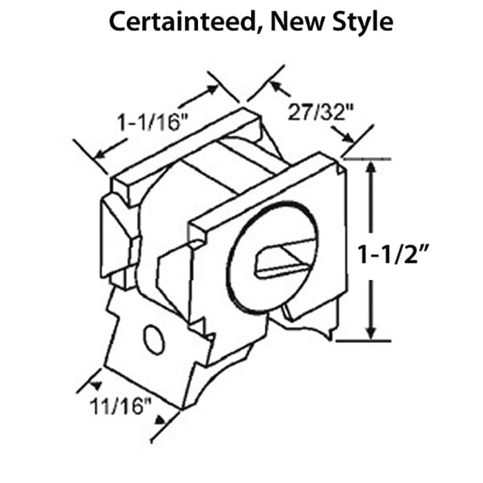 Certainteed Pivot Lock Shoe, w/ Tabs - Certainteed Pivot Lock Shoe, w/ Tabs