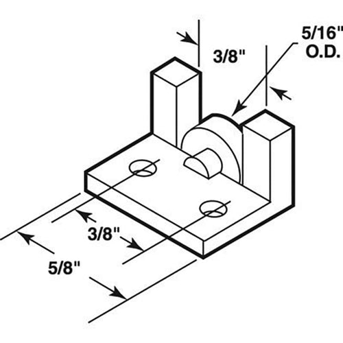 Roller Assembly (Flat) - Sliding Windows, Nylon / Brass - Roller Assembly (Flat) - Sliding Windows, Nylon / Brass