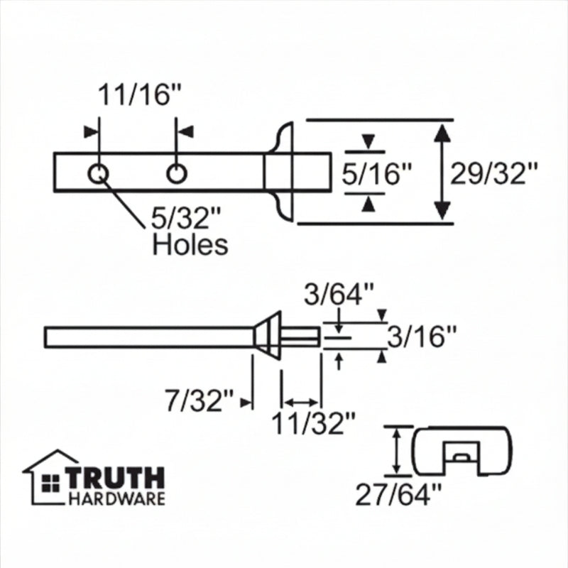 Pivot Bar For Tilit Windows 2.5 Inch Zince Pivot Bar - Pivot Bar For Tilit Windows 2.5 Inch Zince Pivot Bar
