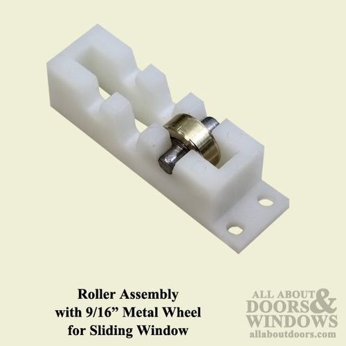 Roller Assembly with 9/16 Inch Metal Wheel - Roller Assembly with 9/16 Inch Metal Wheel