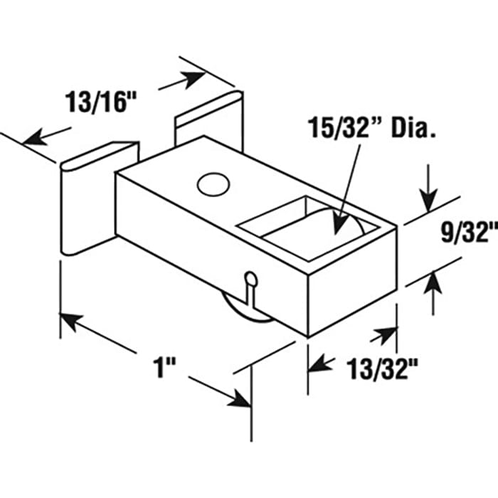 Roller Assembly (Flat) - Sliding Windows, Nylon / Steel - Roller Assembly (Flat) - Sliding Windows, Nylon / Steel