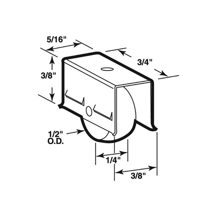 Roller Assembly (Convex) - Sliding Windows, Showcase / Storm - Steel / Nylon - Roller Assembly (Convex) - Sliding Windows, Showcase / Storm - Steel / Nylon