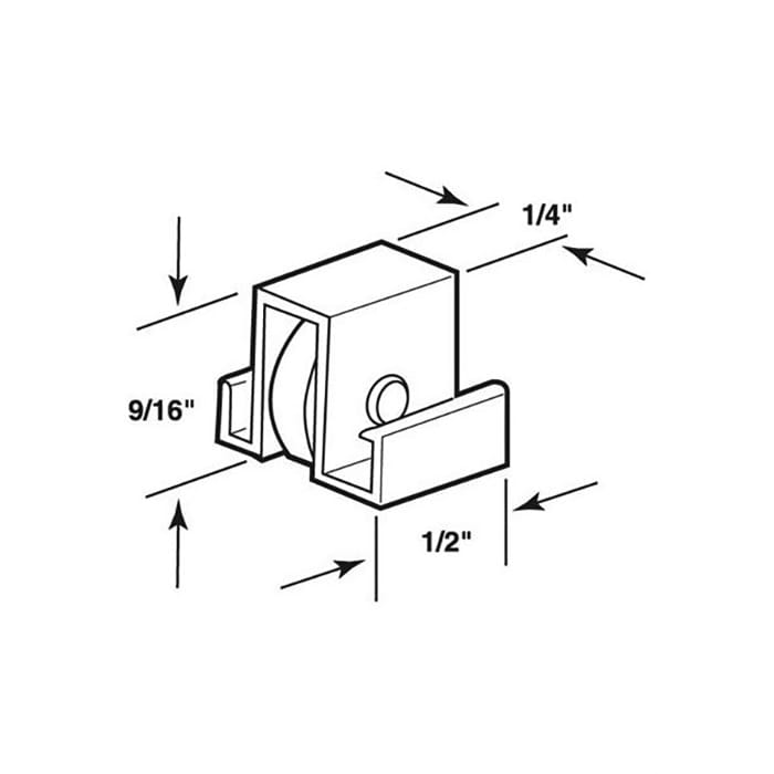 Roller Assembly (Flat) - Sliding Windows, Nylon - Roller Assembly (Flat) - Sliding Windows, Nylon