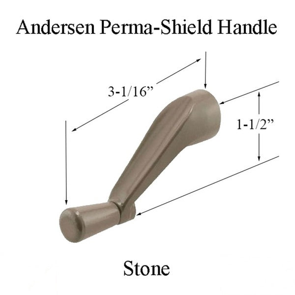 Andersen Window Perma-Shield Operator Crank Handle - Stone - Andersen Window Perma-Shield Operator Crank Handle - Stone
