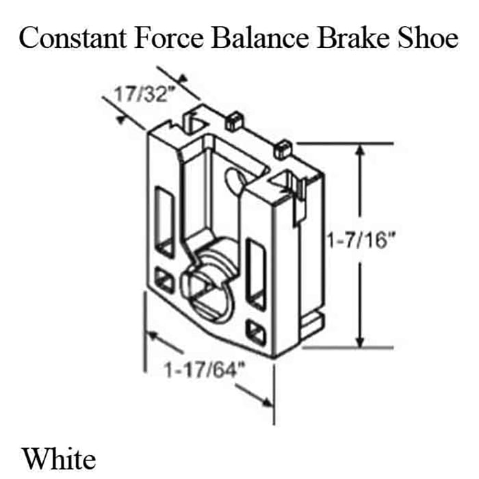 Brake Shoe 1-1/4 Pocket, pivot lock, spring side locking - Brake Shoe 1-1/4 Pocket, pivot lock, spring side locking