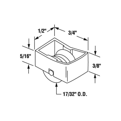 Roller Assembly (Grooved) - Sliding Windows, Nylon / Steel - Roller Assembly (Grooved) - Sliding Windows, Nylon / Steel