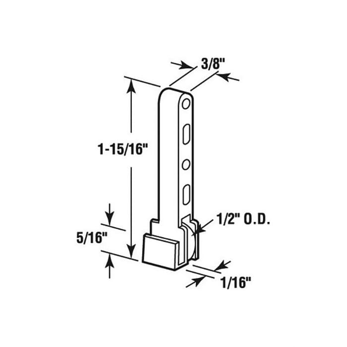 Roller Assembly (Flat) - Sliding Windows, Vertical Rail - Nylon - Roller Assembly (Flat) - Sliding Windows, Vertical Rail - Nylon