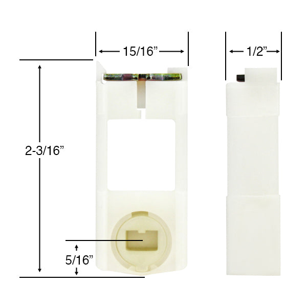 Pivot Lock Balance Shoe, Tilt Window, Small, White  Cam - Pivot Lock Balance Shoe, Tilt Window, Small, White  Cam