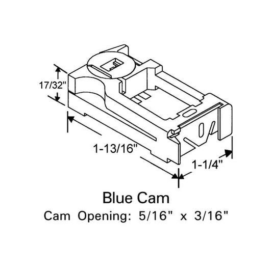 Pivot Lock Balance Shoe, Tilt - T-45  - White with Light Blue Cam