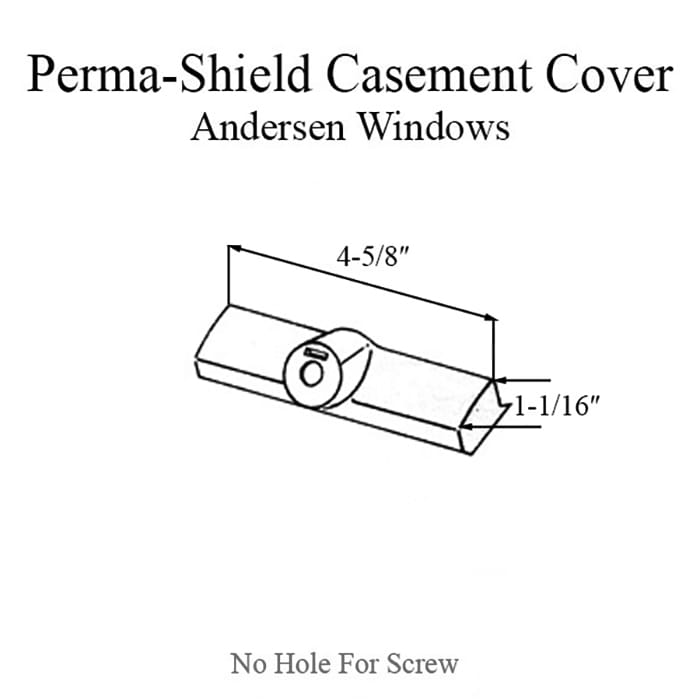 Andersen Window - Perma-Shield Primed Casement or Awning Operator Cover, Stone, No Screw Holes - Andersen Window - Perma-Shield Primed Casement or Awning Operator Cover, Stone, No Screw Holes