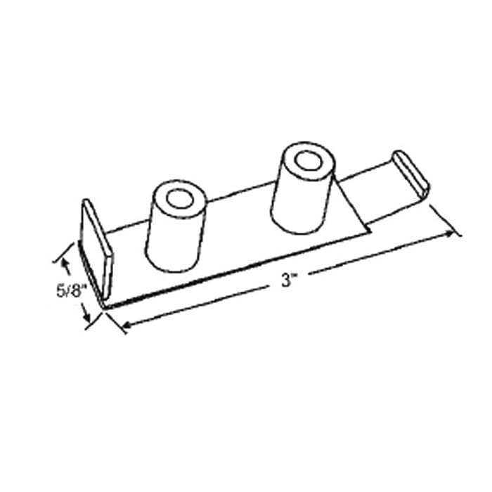 Cover Clip, Detent Double Coil - White - Cover Clip, Detent Double Coil - White