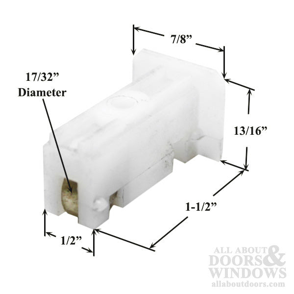 Nylon Roller Assembly with 0.1875 Inch Steel Roller for Sliding Window - Nylon Roller Assembly with 0.1875 Inch Steel Roller for Sliding Window